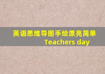 英语思维导图手绘漂亮简单Teachers day